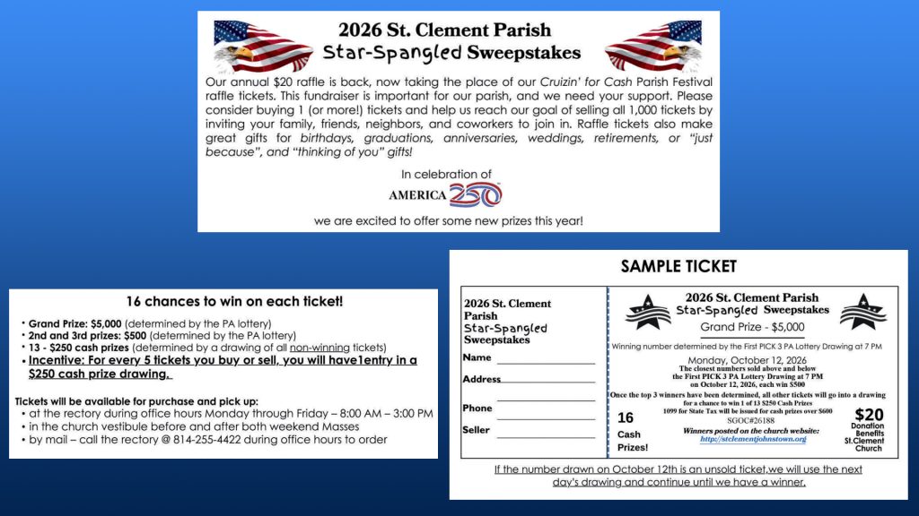 2026 St Clement Parish Star Spangled Sweepstakes